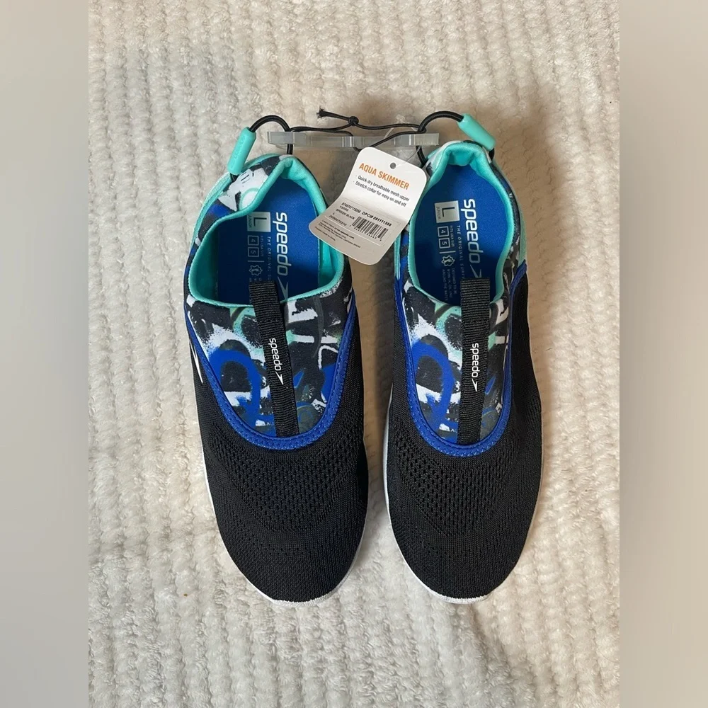 Speedo Kids Water Shoes -‎ Black and Blue Camo